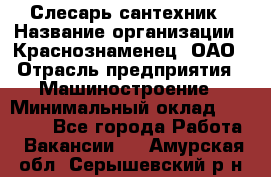 Слесарь-сантехник › Название организации ­ Краснознаменец, ОАО › Отрасль предприятия ­ Машиностроение › Минимальный оклад ­ 24 000 - Все города Работа » Вакансии   . Амурская обл.,Серышевский р-н